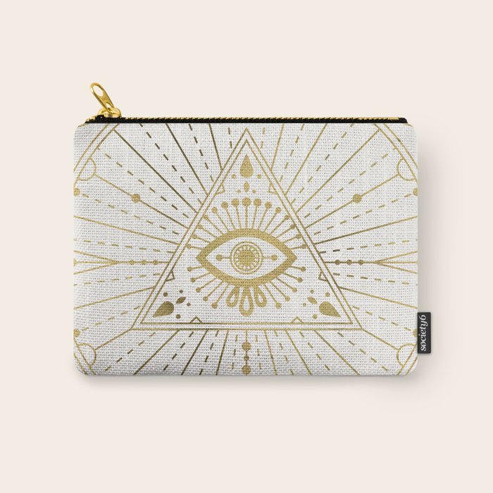 All-Seeing Eye Mandala - Gold Palette Carry All Pouch Gallery Image 1