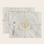 All-Seeing Eye Mandala - Gold Palette Placemat Gallery Image 1