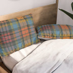 Colorful Tartan Plaid Pattern in Warm Autumn Pillow Sham Gallery Image 2
