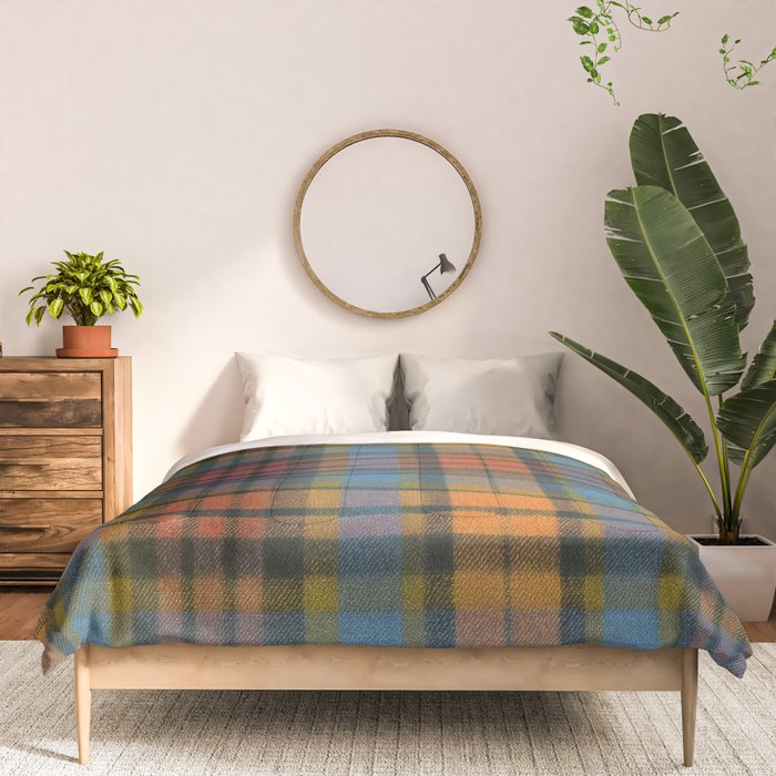 Colorful Tartan Plaid Pattern in Warm Autumn Comforter Gallery Image 3