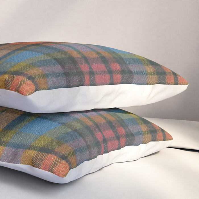 Colorful Tartan Plaid Pattern in Warm Autumn Pillow Sham Gallery Image 3