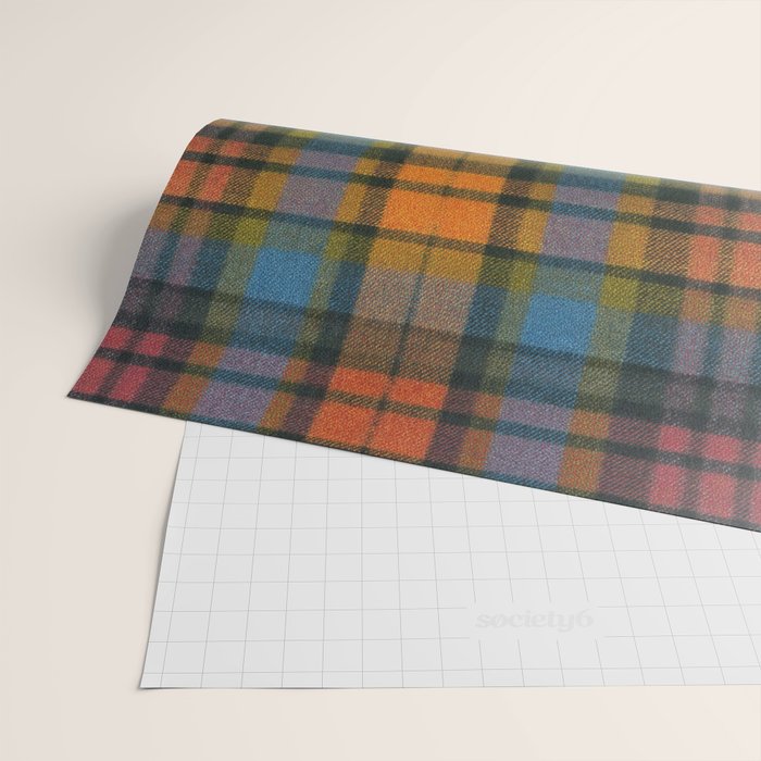 Colorful Tartan Plaid Pattern in Warm Autumn Wrapping Paper Gallery Image 2