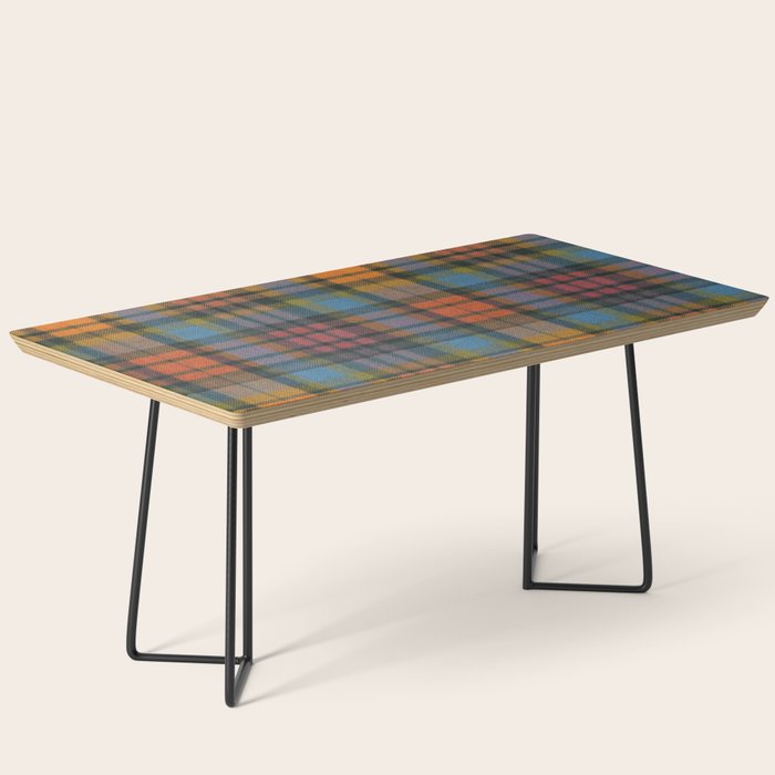 Colorful Tartan Plaid Pattern in Warm Autumn Coffee Table Gallery Image 1