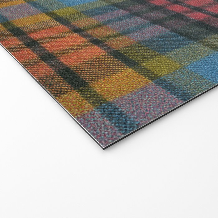 Colorful Tartan Plaid Pattern in Warm Autumn Welcome Mat Gallery Image 2