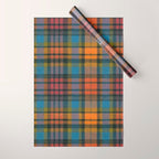 Colorful Tartan Plaid Pattern in Warm Autumn Wrapping Paper Gallery Image 1