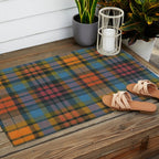 Colorful Tartan Plaid Pattern in Warm Autumn Outdoor Rug Gallery Image 2