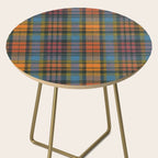Colorful Tartan Plaid Pattern in Warm Autumn Side Table Gallery Image 2