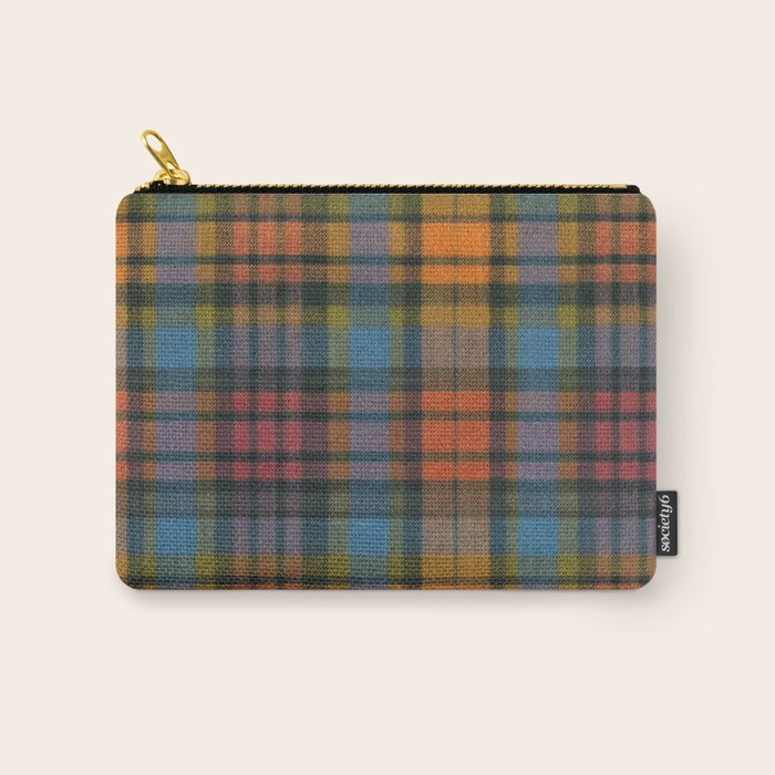 Colorful Tartan Plaid Pattern in Warm Autumn Carry All Pouch Gallery Image 1