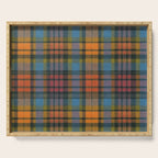 Colorful Tartan Plaid Pattern in Warm Autumn Serving Tray Gallery Image 1