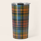 Colorful Tartan Plaid Pattern in Warm Autumn Travel Mug Gallery Image 1