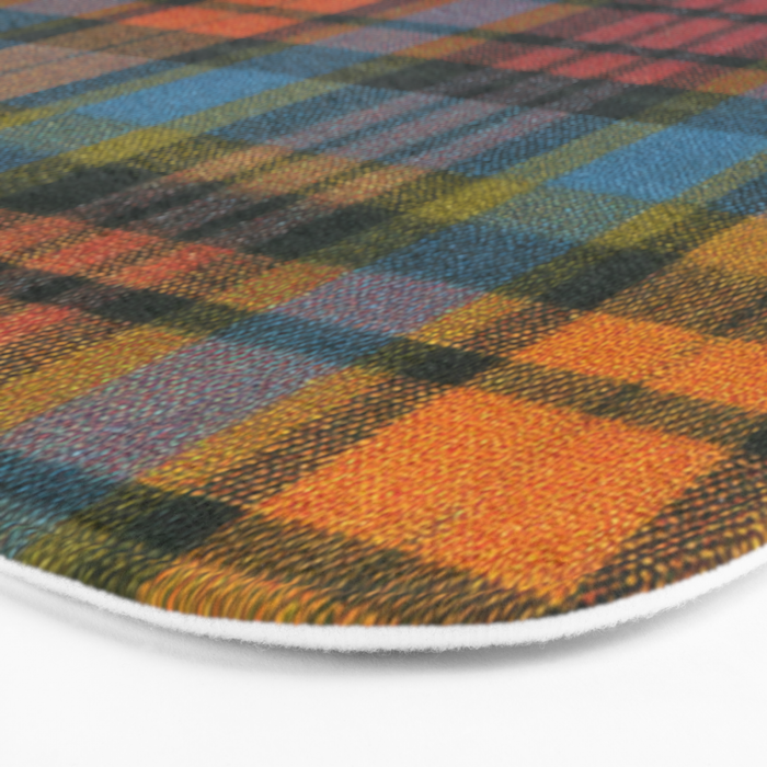 Colorful Tartan Plaid Pattern in Warm Autumn Bath Mat Gallery Image 3