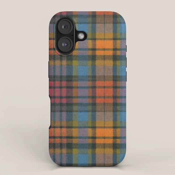 Colorful Tartan Plaid Pattern in Warm Autumn iPhone Case Gallery Image 1
