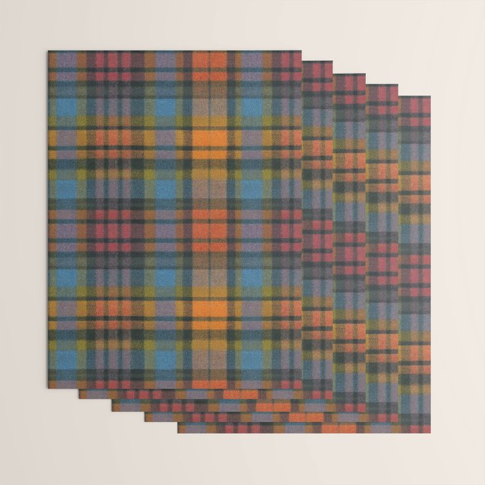 Colorful Tartan Plaid Pattern in Warm Autumn Wrapping Paper Gallery Image 3