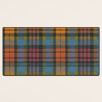Colorful Tartan Plaid Pattern in Warm Autumn Desk Mat Gallery Image 3