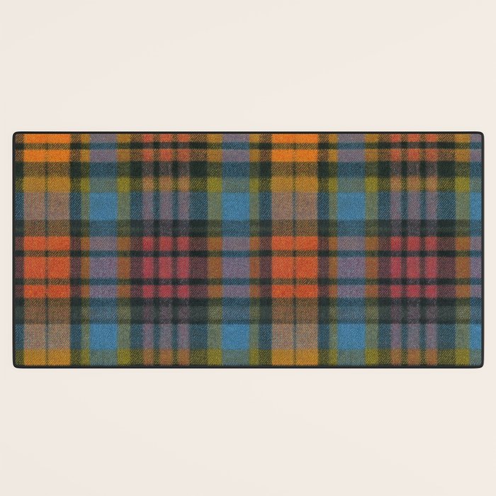 Colorful Tartan Plaid Pattern in Warm Autumn Desk Mat Gallery Image 3