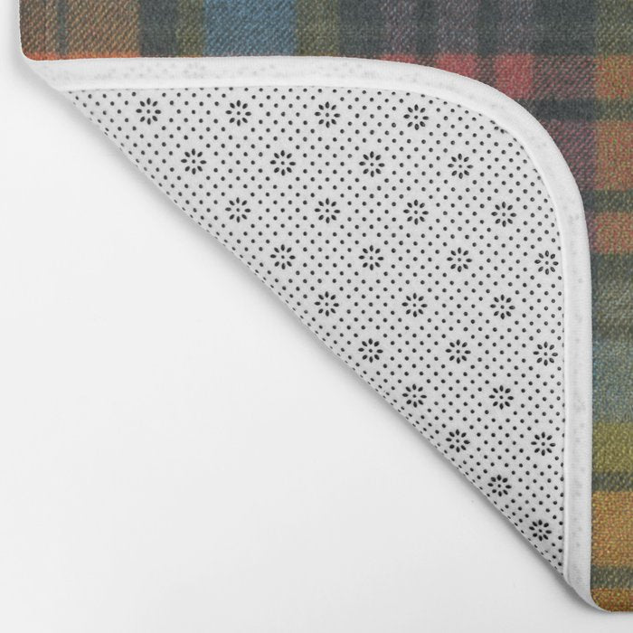 Colorful Tartan Plaid Pattern in Warm Autumn Bath Mat Gallery Image 2