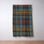 Colorful Tartan Plaid Pattern in Warm Autumn Window Curtain Gallery Image 3
