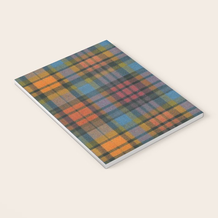 Colorful Tartan Plaid Pattern in Warm Autumn Notebook Gallery Image 3