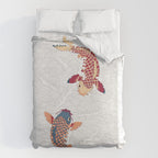 koi fish bold graphic Duvet Cover Gallery Image 6