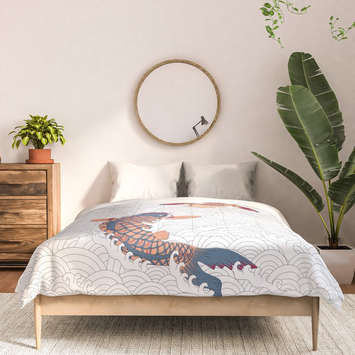koi fish bold graphic Comforter Gallery Image 3