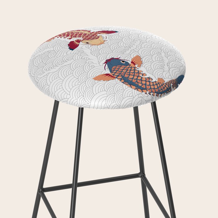 koi fish bold graphic Stool Gallery Image 2