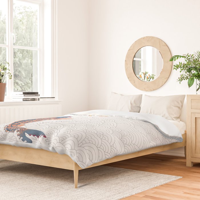 koi fish bold graphic Duvet Cover Gallery Image 2