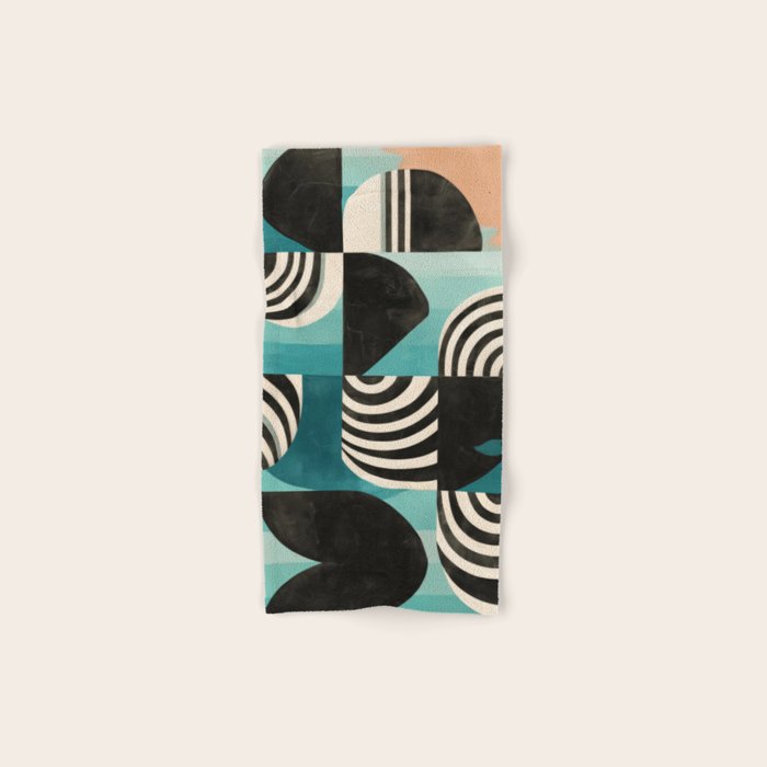 Retro Geometric Shapes 2 Bath Towel Gallery Image 1