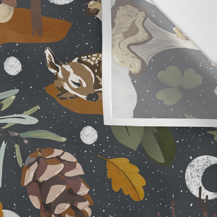 Baby animals in the dark forest DK Wall Tapestry Gallery Image 3