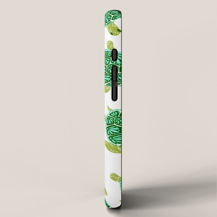 Sea Turtle - Green Palette iPhone Case Gallery Image 2