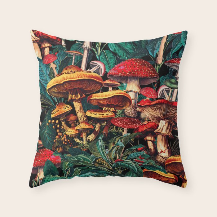 Magic Mushrooms Throw Pillow Gallery Image 6