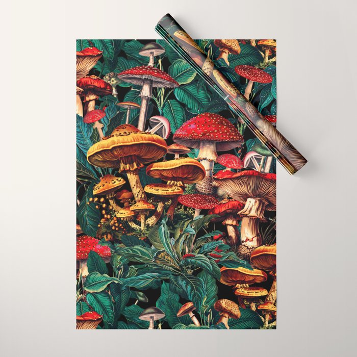 Magic Mushrooms Wrapping Paper Gallery Image 1