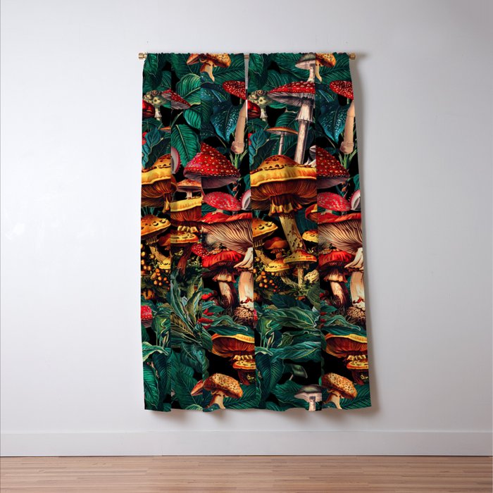 Magic Mushrooms Window Curtain Gallery Image 3