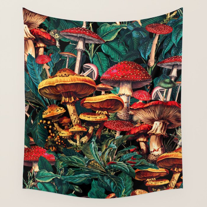 Magic Mushrooms Wall Tapestry Gallery Image 4