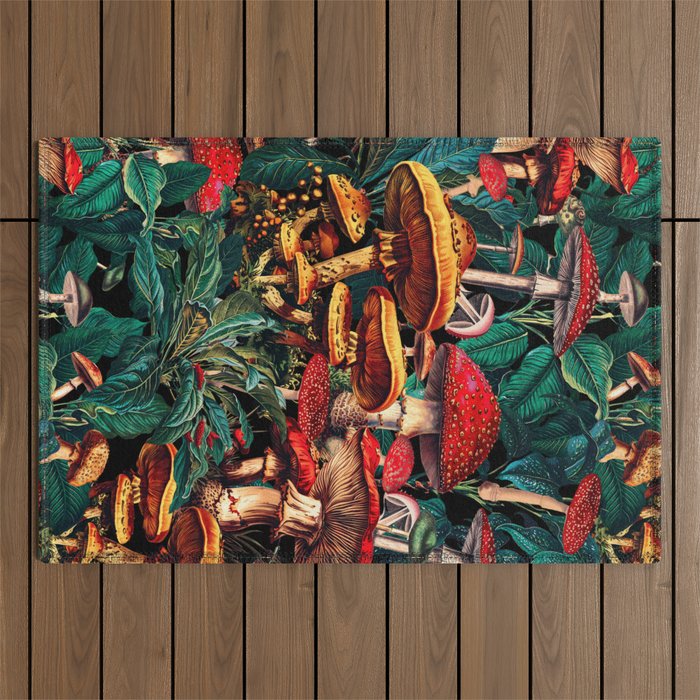 Magic Mushrooms Outdoor Rug Gallery Image 1