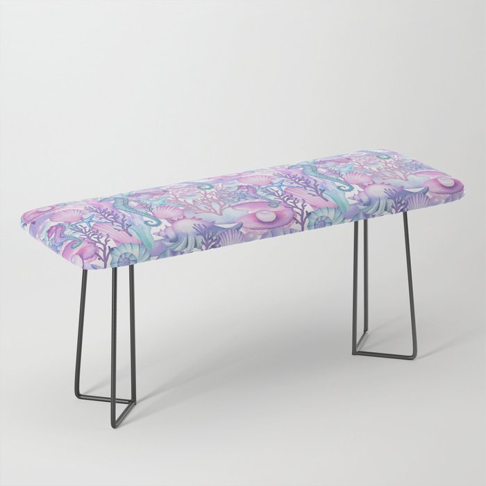 Watercolor Sea Life Ocean Beach Bench Gallery Image 1