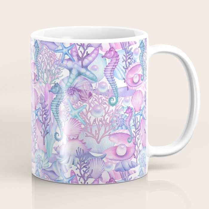 Watercolor Sea Life Ocean Beach Coffee Mug Gallery Image 1
