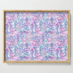 Watercolor Sea Life Ocean Beach Serving Tray Gallery Image 1