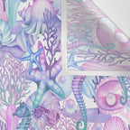 Watercolor Sea Life Ocean Beach Wall Tapestry Gallery Image 3