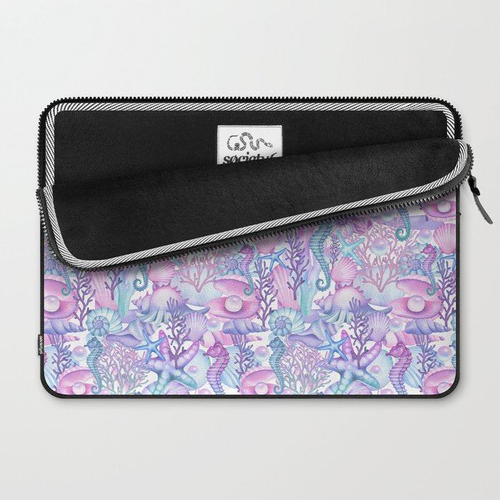 Watercolor Sea Life Ocean Beach Laptop Sleeve Gallery Image 2