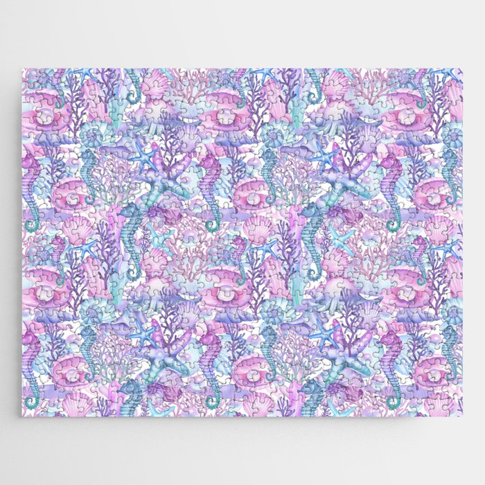 Watercolor Sea Life Ocean Beach Jigsaw Puzzle Gallery Image 1
