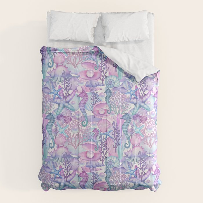 Watercolor Sea Life Ocean Beach Comforter Gallery Image 6