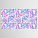 Watercolor Sea Life Ocean Beach Tablecloth Gallery Image 2
