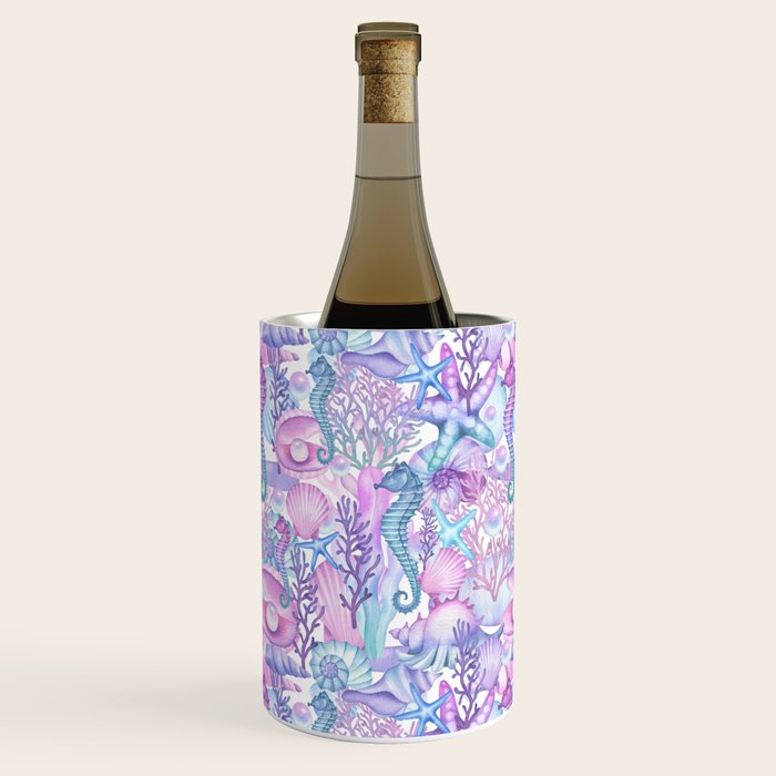 Watercolor Sea Life Ocean Beach Wine Chiller Gallery Image 2