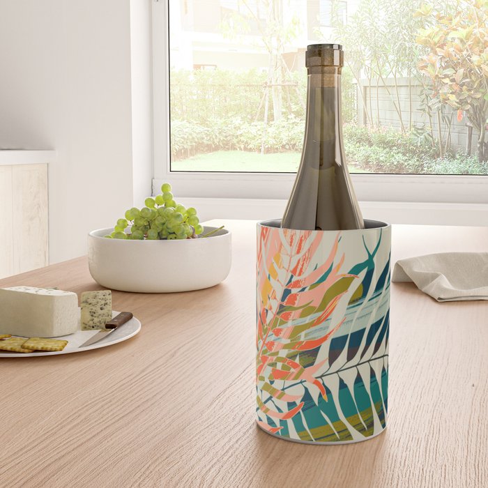 colorful palm leaves Wine Chiller Gallery Image 4