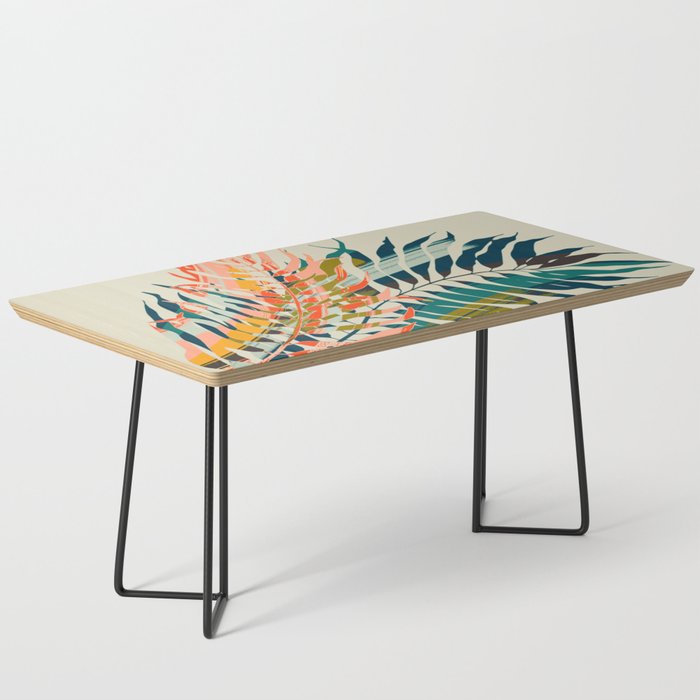 colorful palm leaves Coffee Table Gallery Image 1