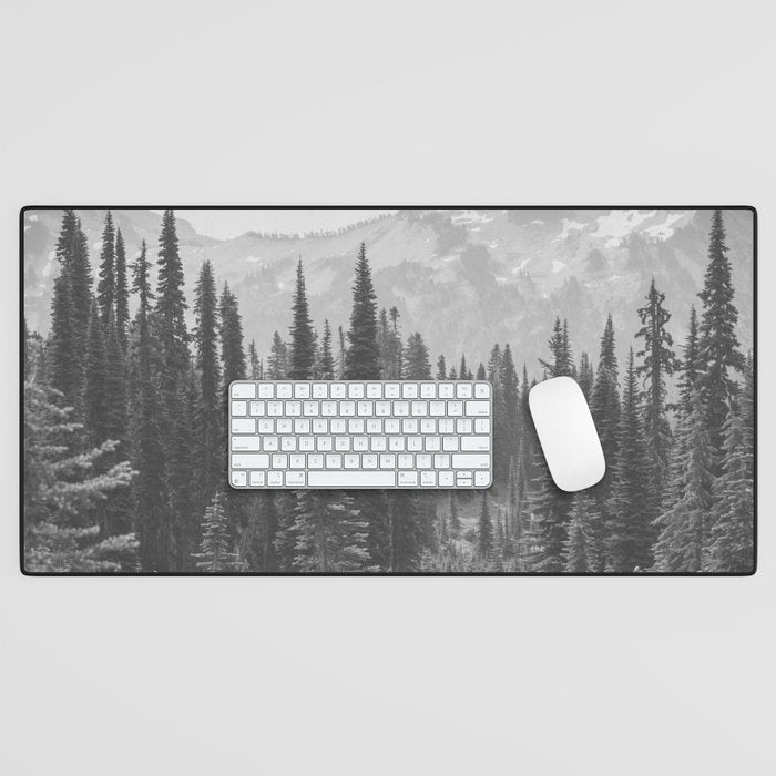Escape to the Wilds - Black and White Nature Photography Desk Mat Gallery Image 1