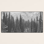 Escape to the Wilds - Black and White Nature Photography Desk Mat Gallery Image 3