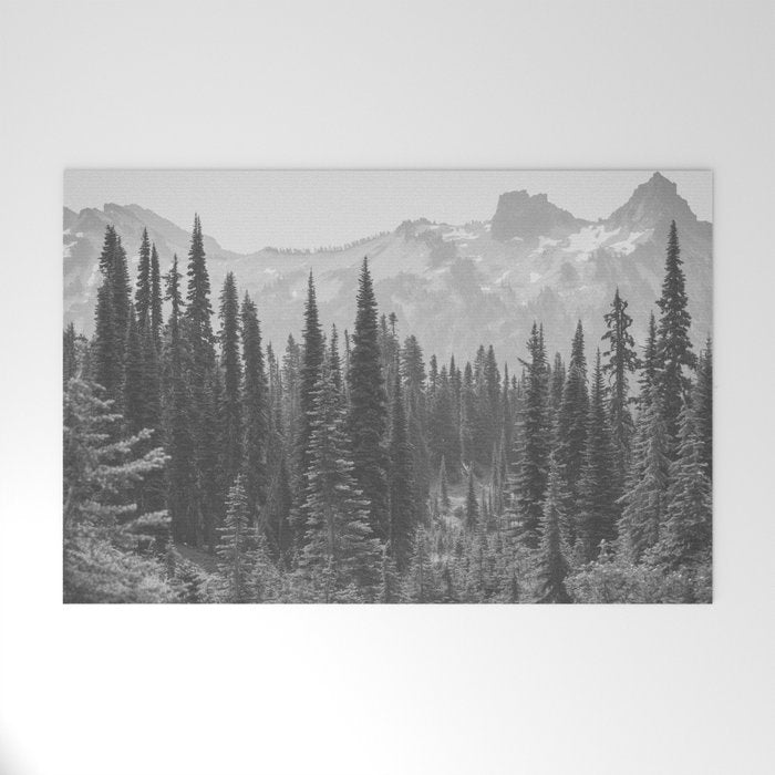 Escape to the Wilds - Black and White Nature Photography Welcome Mat Gallery Image 1