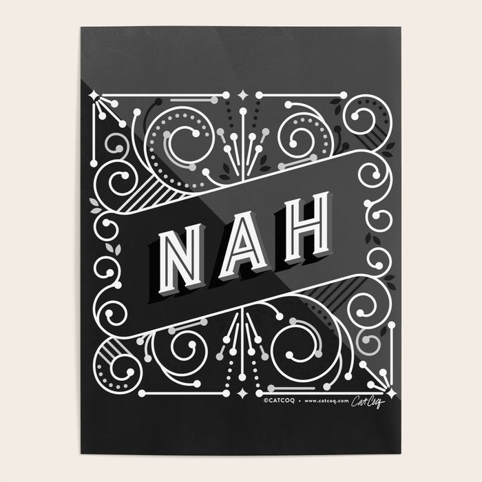 Nah - Black & Grey Palette Poster Gallery Image 4