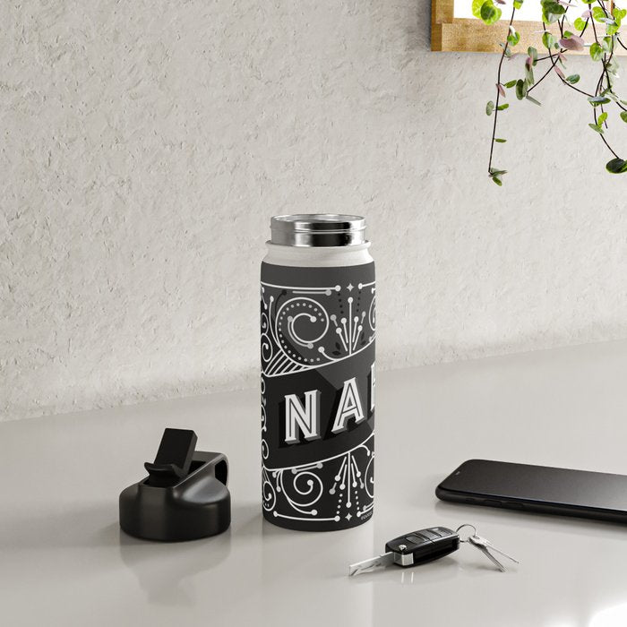 Nah - Black & Grey Palette Water Bottle Gallery Image 4